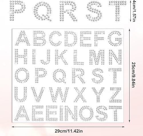 Piriuuo Lot de 78 pièces/3 feuilles d'autocollants en forme de lettres de l'alphabet en strass - Autocollants imperméables en acrylique - Autocollants brillants - Pour décoration de bricolage - Nail Gallerys