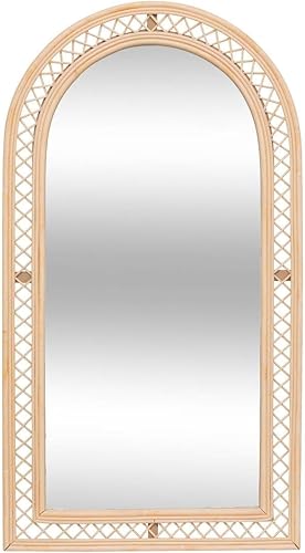 Atmosphera - Miroir Arche Anahi rotin Marron 87x47cm - Nail Gallerys