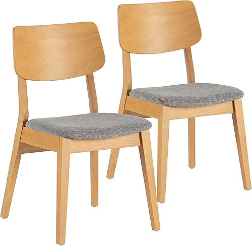 HOMN LIVING Pack de 2 chaises Susi en Noyer, Bois Massif, 49 cm (Largeur) 52 cm (Profondeur) 82 cm (Hauteur) - Nail Gallerys