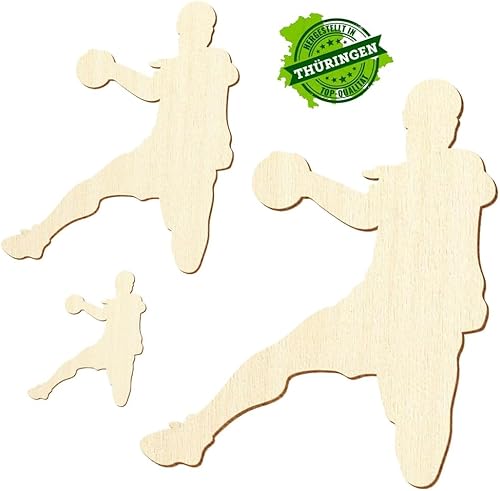 Lot de 100 joueurs de handball en bois - 5-50 cm - Taille : 7 cm - Nail Gallerys