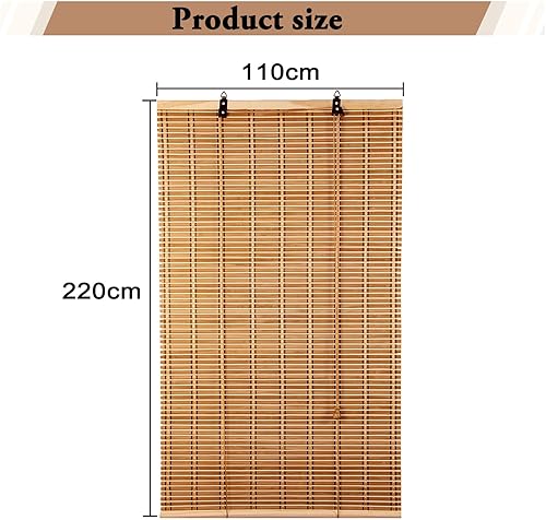 Store Enrouleur Bambou Store Bambou exterieu Protection Solaire,Stores à Rouleaux Romains Occultan avec Levage,Stores Enrouleur Tirage Latéral pour Fenêtre et Porte - Nail Gallerys