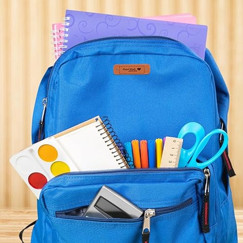 FAVOMOTO Lot de 60 étiquettes en cuir faites à la main - Étiquettes personnalisées à coudre - Étiquettes faites à la main - Nail Gallerys