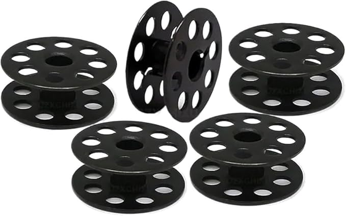 La Canilla Lot de 5 bobines de grande capacité 18034 (classe M) de 26 mm de diamètre, compatibles avec machines à coudre industrielles Brother, Consew, Juki, Mitsubishi, Singer, etc - Nail Gallerys