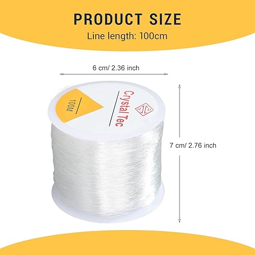 Ruban élastique de 100 m pour bracelets, indéchirable, fil pour bracelets, perles transparentes de 1 mm, pour bricolage de bijoux, artisanat - Nail Gallerys