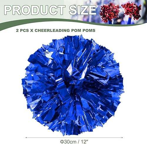 YELARXI Pompons de pom-pom girl métalliques avec anneaux de poignée adaptés pour les sports d'équipe, la danse, les encouragements - Nail Gallerys