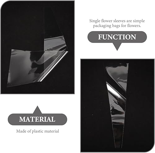 Gadpiparty 100 Pièces De Bouquet De Fleurs Clair Sacs D'emballage En Plastique Cellophane Manchon De Bouquet Floral Sacs De Bouquet Floral Transparent Sacs D'emballage Pour Faveur De - Nail Gallerys