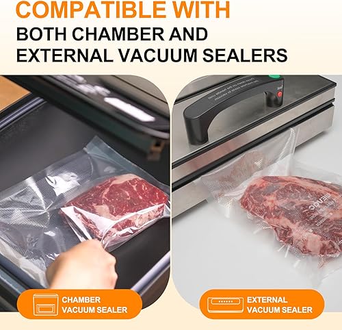 Wevac Lite 6 Rouleaux Sous Vide de 20x600 cm (3) et 28x600 cm (3) sans BPA, Film Pour Machine Sous Vide la Conservation et la Préparation des Aliments, Compatible avec Toutes les Machines Sous Vide - Nail Gallerys