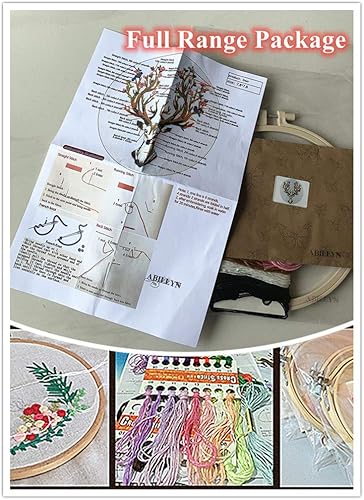 Abillyn Kit de broderie au point de croix Lettre G et fleurs estampillées avec motif imprimé (lettre G) - Nail Gallerys