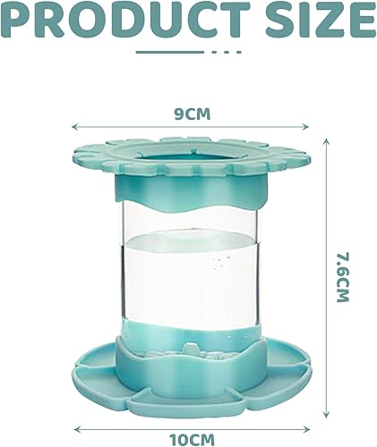 Skeadex Nettoyeur Pinceaux Peinture, Silicone Porte Pinceau Peinture, Supports De Rangement Pour Pinceaux, Gobelet De Rinçage Peinture Studio Maison Aquarelle À Base D'Eau (Bleu, Medium) - Nail Gallerys