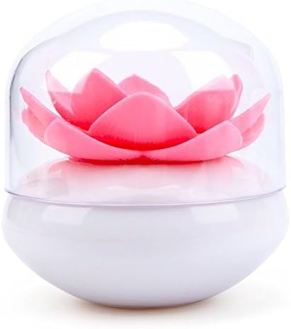 Romote Porte-cotons-tiges en forme de lotus pour décoration de salle de bain Rose - Nail Gallerys