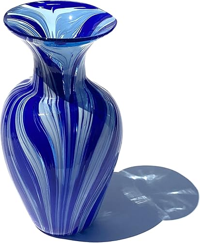MAZZEGA ART & DESIGN Vase en verre de Murano, soufflé ou travaillé à la main par des maîtres artisans. Chaque pièce est une œuvre d'art unique, de 17 cm de haut. Fabriqué en Italie - Murano (MIX 14 - Nail Gallerys