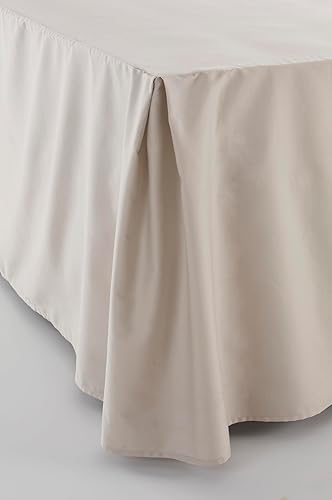 Jotex Zack Satin Tour de lit à Volants 100% Coton Bio de qualité supérieure Hauteur 45 cm Beige 160 x 200 cm - Nail Gallerys