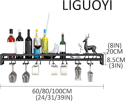 LIGUOYI Porte-Verre À Vin Montage Mural, Support De Rangement pour Verres À Vin Facile À Installer Support De Verres À Pied Multifonctionnel avec Vis Porte-Verres À Pied Rangement De Cuisine - Nail Gallerys