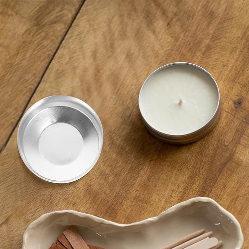 SUPVOX 200pcs Aluminium métal Bougies Chauffe-Plat Vide Cas Cas de Cire de Cire de Bougie Moule de Bougie pour la Fabrication de Bougies de Bricolage - Nail Gallerys