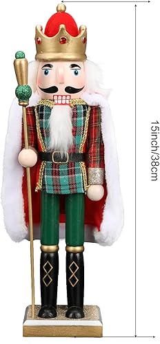 Roadtime Décoration de Noël Casse-Noisette en Bois de qualité supérieure, 38 cm, décorations de Noël Traditionnelles Classiques (King) - Nail Gallerys