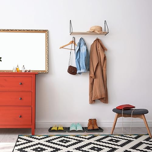 Relaxdays Bacs à Chaussures, Lot de 3, Supports pour Souliers mouillés, HxLxP: 3 x 35 x 27 cm, Plateaux Plastique, Gris - Nail Gallerys