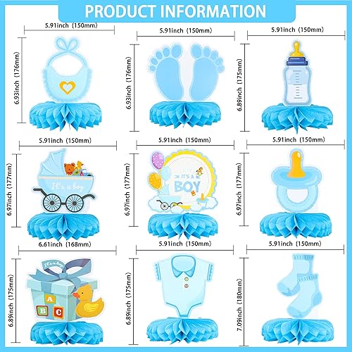 Gyufise Lot de 9 décorations roses en nid d'abeille pour fête prénatale pour filles - Décoration florale « It's a Girl » - Décoration de table pour fête prénatale - Annonce de grossesse - Nail Gallerys