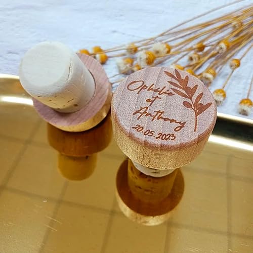 mxn Bouchon Bouteille Personnalisé, Bouchon Liege Bouteille Vin, Cadeau Invité Mariage, Cadeau Mariage Personnalisé (20pcs) - Nail Gallerys