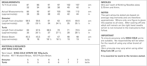 King Cole Patron de tricot double pour femme Pull et tunique à manches raglan (5715), multicolore, 81,3 à 106,7 cm - Nail Gallerys