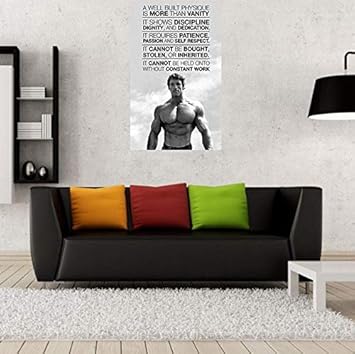 French Unicorn Poster Affiche Citation Inspirante Arnold Schwarzenegger Is More Than Vanity Anglais - Nail Gallerys