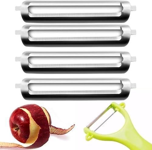 BOPRKTM 4 Pièces Lames de Rechange Pour Econome Legumes Lames De Rechange pour Éplucheur Eplucheur Pomme de Terre Lames De Rechange pour Éplucheur Turbo Et Econome Legumes Peeler Eplucher - Nail Gallerys