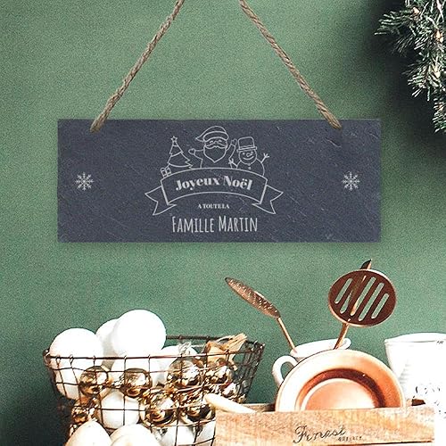 CADEAUX.COM - Plaque de Porte personnalisée - L'atelier de - Ardoise rectangulaire à Suspendre, 10 x 25 cm - Idée Cadeau déco Originale - Cadeau Noel - Nail Gallerys