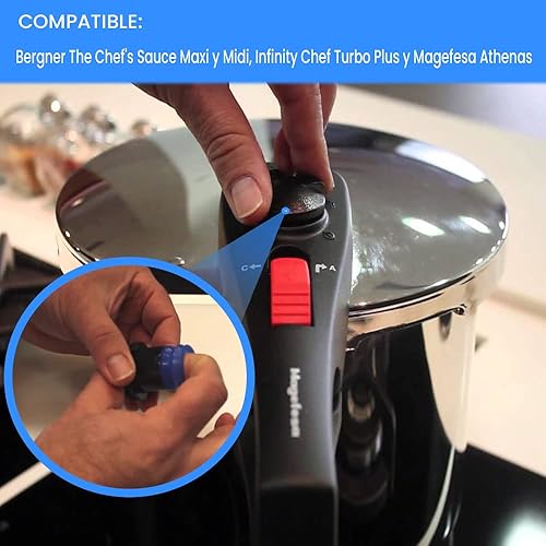Anakel Home Vanne de Régulation de Rechange pour Autocuiseur Magefesa Practika Plus | 9REMEVAPP | Avec 4 Positions, Compatible avec Bergner The Chef's Sauce Maxi et Midi… - Nail Gallerys