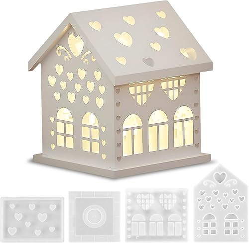 Moules Silicone Maison,Moule en Silicone 4 pièces pour Coeurs,DIY Noël Moule Silicone,Effet 3D,pour Placer Des Bougies,Le Moulage en Plâtre,La Décoration Intérieure - Nail Gallerys