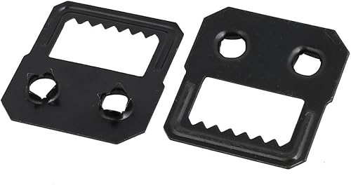 sourcing map Crochet Cadre Photo Encastrable Fixation métal Attache Crocodile Tableau deux trous noir cintre 50pc - Nail Gallerys