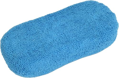 Homéa, Eponge Microfibre Epaisse 18 x 9 x H4,5 cm, Bleu Paon - Nail Gallerys