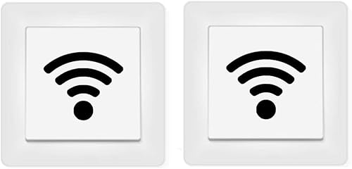 Lot de 2 autocollants pour interrupteur avec symbole WiFi (246/2/2) Blanc brillant 4 x 5 cm - Nail Gallerys