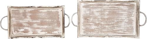 Biscottini Plateaux en Bois Made in Italy | Plateau de Service gravé à la Main | Set de Plateaux de 2 - Nail Gallerys