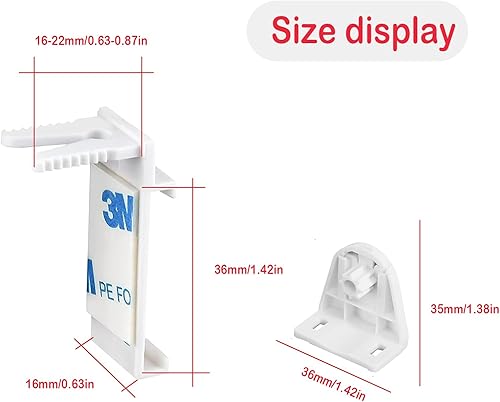 NIYATA 18Pcs Support Serrage pour Store Double Enrouleur, Aaccessoires de Rechange pour Store Double sans Perçage,pour Stores,Fenêtre en Bois,Rideaux - Nail Gallerys