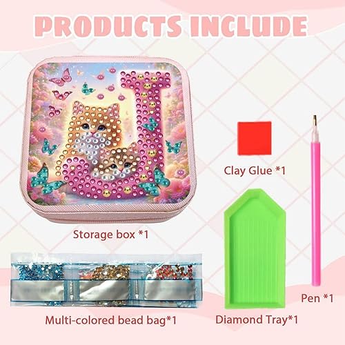 Mandala - Organiseur de bijoux portable pour peinture diamant - Pour bagues, boucles d'oreilles, colliers, bracelets, bijoux - Boîte de rangement pour femme - Papillon-5 - Nail Gallerys