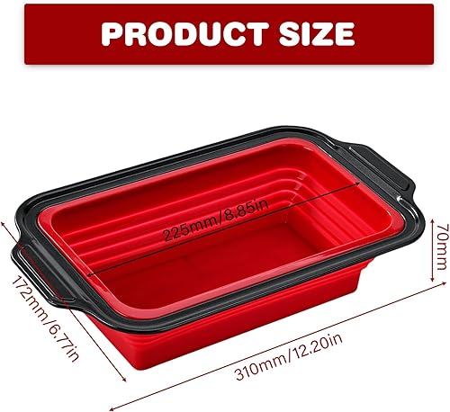 GOMETY Moule à cake en silicone, 31 cm, avec cadre renforcé en métal, antiadhésif, rectangulaire, sans BPA, idéal pour la cuisson du pain et de la pâtisserie - Nail Gallerys