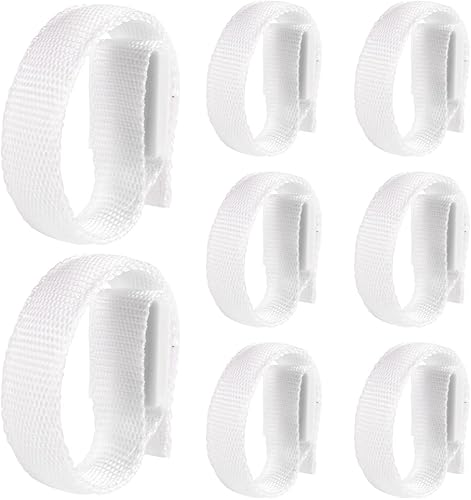Lot de 8 bracelets lumineux à LED, bracelet LED lumineux et clignotant, bracelets clignotants dans l'obscurité pour concerts, festivals, sport, camping, fêtes, nuit, événements sportifs, [One Size - Nail Gallerys