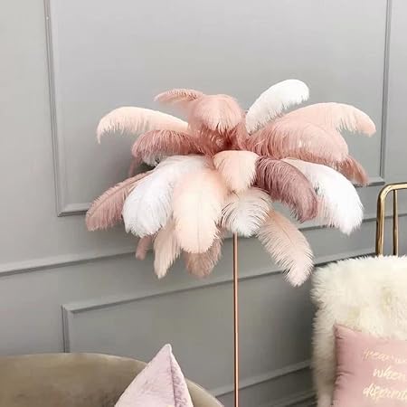 ESPRAL 10 pièces/lot Plumes d'autruche Rose en Cuir Naturel pour Artisanat décoration de fête de Mariage décor de centres de Table d'autruche - Nail Gallerys