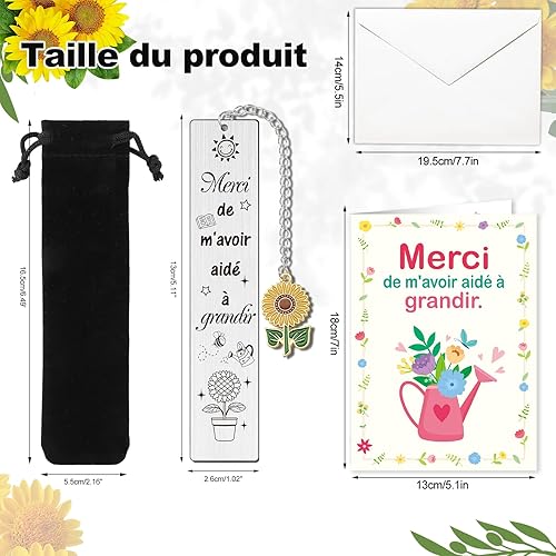 DPKOW Carte Merci Maitresse Porte Clef Maitresse d'École Cadeau, Cadeau Atsem Institutrice Cadeau Maitresse d'École fin d'Année, Cadeau Merci de M'avoir Aidé à Grandir Creche, Idee Cadeau Maitresse - Nail Gallerys