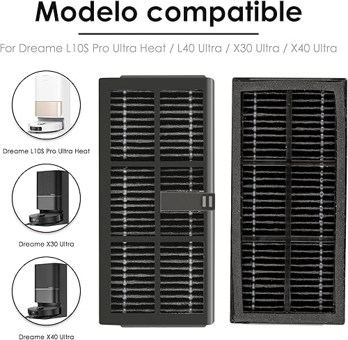 (3 pièces) X40 Ultra Filtre HEPA de rechange pour aspirateur robot Dreame X40 Ultra/ L10s Pro Ultra Heat/ X30 Ultra/ L10s Ultra Gen 2/ L40 Ultra, accessoires de filtre, Filtres cylindriques - Nail Gallerys