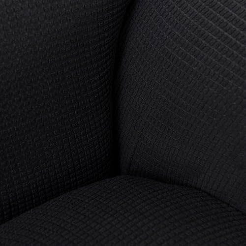 Liveinu Jacquard Housse de Canapé Salon Couverture Extensible Peluche Élastique Spandex Revêtement de Canapé 2 Places 145-185cm Marron - Nail Gallerys