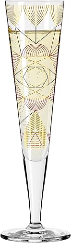 Ritzenhoff 1071026 Flûte à champagne 200 ml - Série Goldnacht n° 26 - Noble pièce de design avec or véritable - Made in Germany - Nail Gallerys