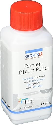 GLOREX 60 g Multicolores Poudre de Talk Multicolore 4 x 3,5 x 10,5 cm - Nail Gallerys