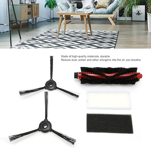 Kit de Filtre de Brosse Latérale Principale,Ensemble de Remplacement de Filtre de Brosse Latérale de Brosse Principale Adapté aux Pièces de Balayeuse Lefant M200/M201/M520M/M571/T700 ABS - Nail Gallerys