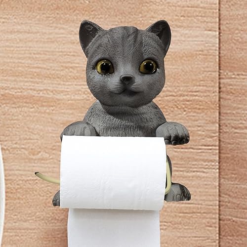 Porte Papier Toilette Chat, Support De Rouleau De Papier Toilette, Porte Essuie Tout Chat Mignon pour Dortoir, Maison, Toilettes, Cuisine - Nail Gallerys