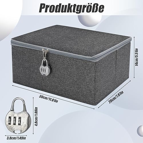 Xialvyu Boîte verrouillable avec couvercle en tissu - 30 x 20 x 14 cm - Boîte de rangement pour vêtements, bonbons, jouets - Nail Gallerys