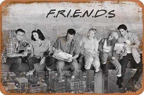 Friends Poster Panneaux d’étain Vintage Affiche de métal rétro Plaque de Panneau Mur Art décor 8×12 Pouces - Nail Gallerys