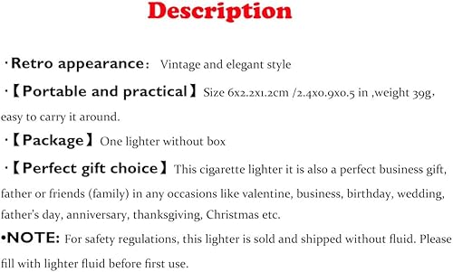 Briquet à kérosène vintage en laiton, design classique, cadeau (couleur bronze) - Nail Gallerys