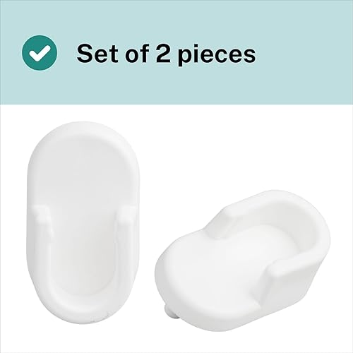 Rudis-Spareparts Support pour tringle à vêtements Blanc, Plastique, Montage mural, Compatibles avec les armoires Ikea Malm, #102116, 2.6 x 2.4 cm, Lot de 2 - Nail Gallerys