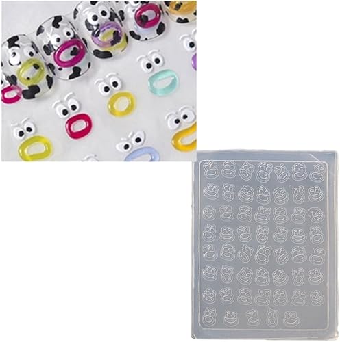 PLCPDM Moule en silicone robuste pour les passionnés d'art des ongles en 3D - Motif rose et papillon - Portable - Fournitures d'artisanat - Nail Gallerys