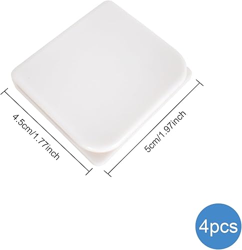 Dokeno 4Pcs Clips de Rideau de Douche Adhésif, Bloque Anti-éclaboussures, Pince de Fixation pour Tenir le Rideau - Nail Gallerys